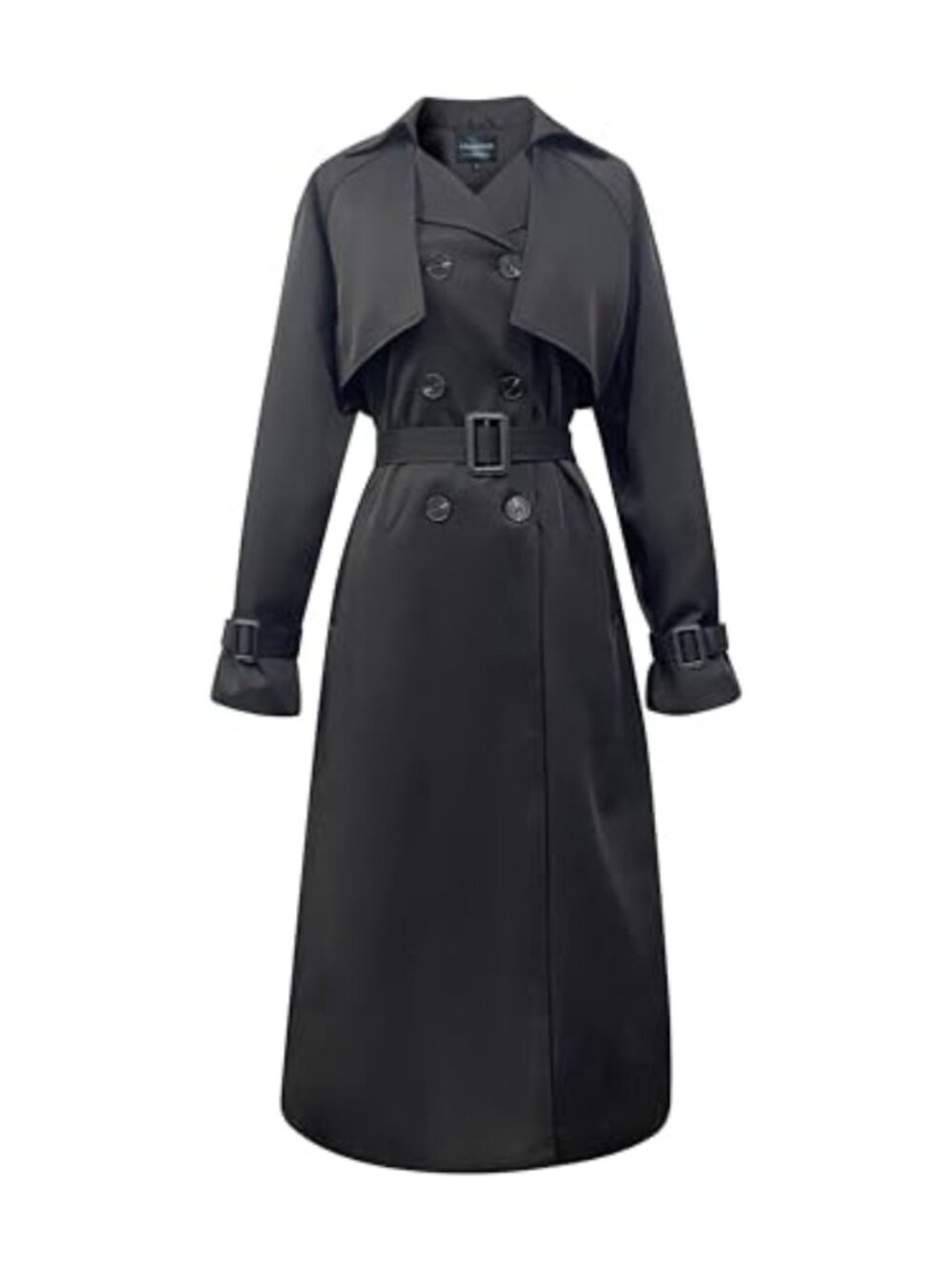 Classic Long Women's Trench Coat Windproof Water-Repellent Double-Breasted